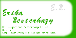 erika mesterhazy business card